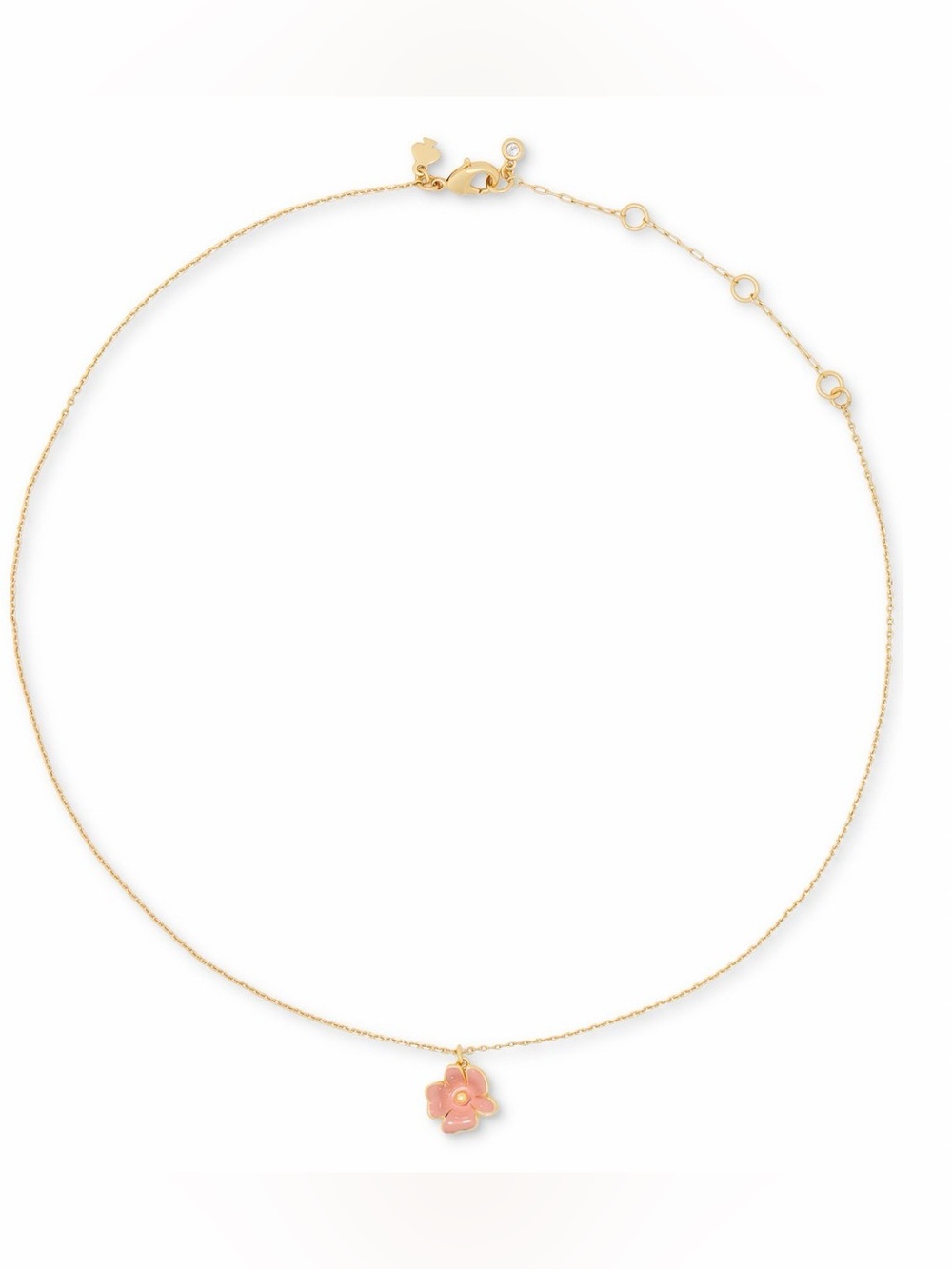 NWT! Kate Spade Golden Bloom Cubic Zirconia Flower Pendant Necklace